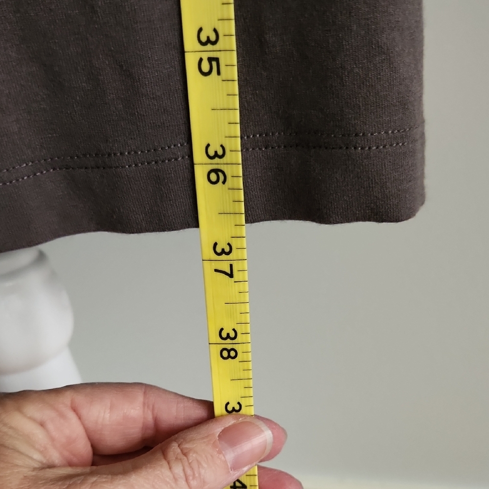 Eileen Fisher Long Sleeve V-Neck Dress in Clay Gray - Picture 5 of 8